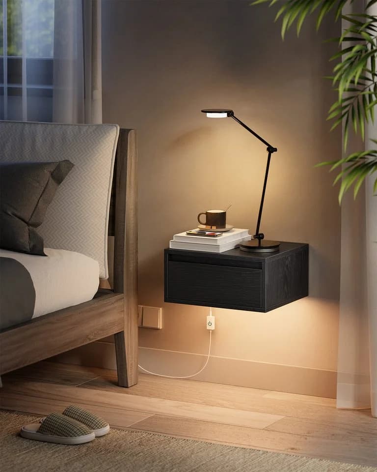 VASAGLE Nachttisch 2er Set Schwebend Beige
