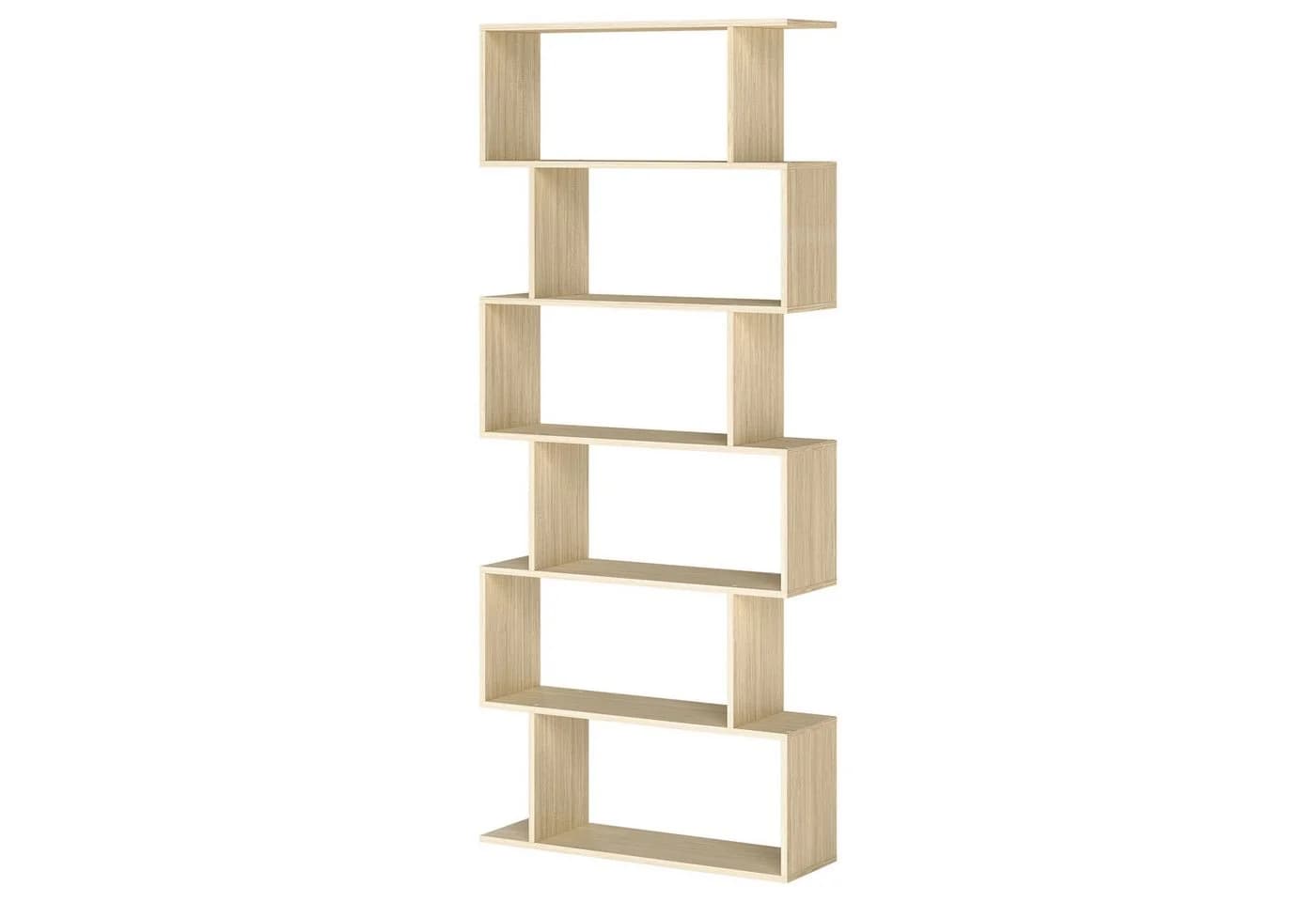 VASAGLE Bücherregal 6 Fächer Beige Holzwerkstoff 70x191x24cm
