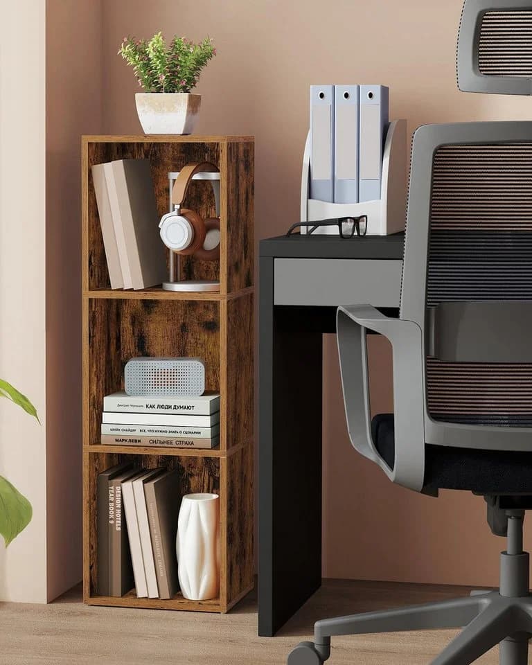 VASAGLE Bücherregal 3/4-stöckig Braun