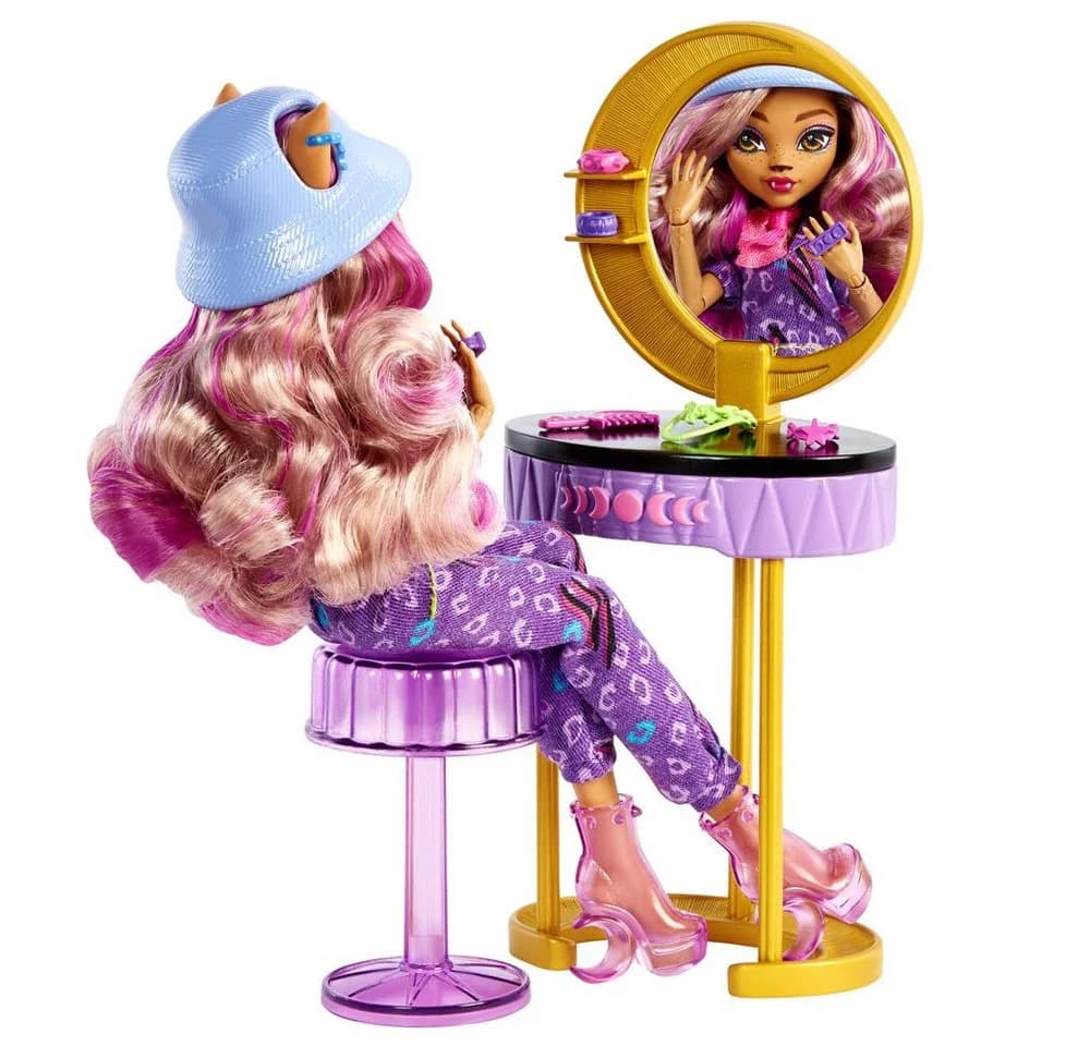 Mattel Monster High Anziehpuppe Clawdeen Wolf Fashion Spiel-Set mit Kleidung & Accessoires
