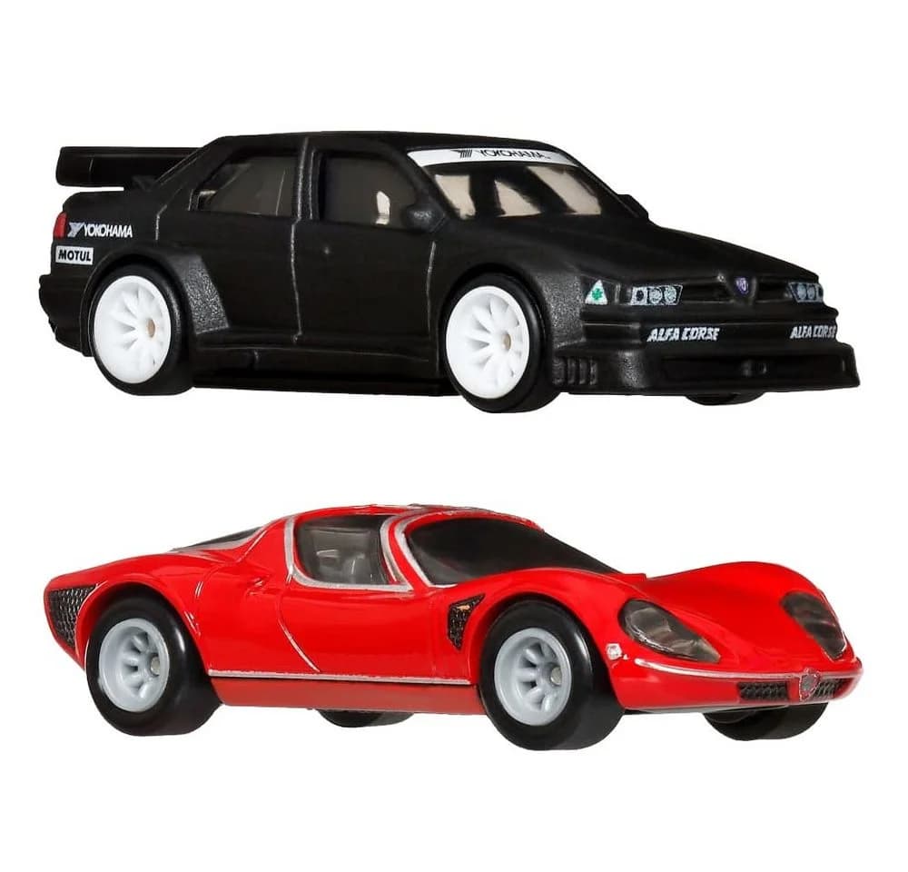 Hot Wheels Premium 2er Set Alfa Romeo 155 V6 TI & 33 Stradale Druckguss