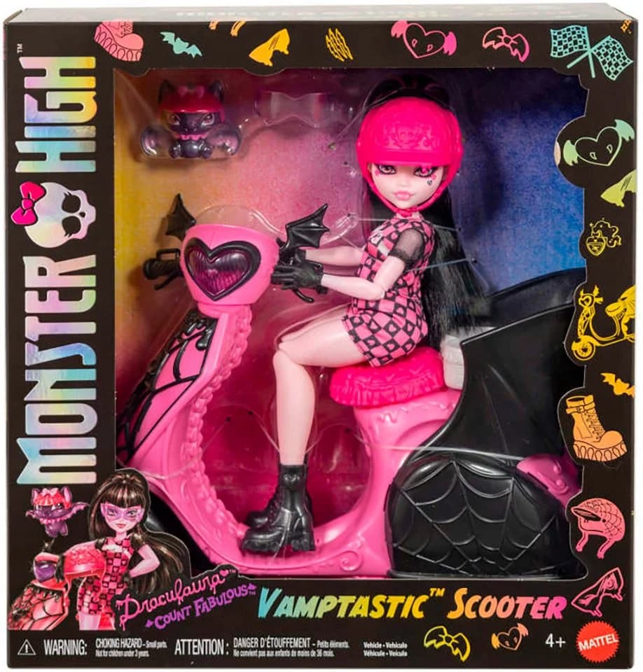 MonsterHigh™ Anziehpuppe Draculaura mit Vampastic Scooter