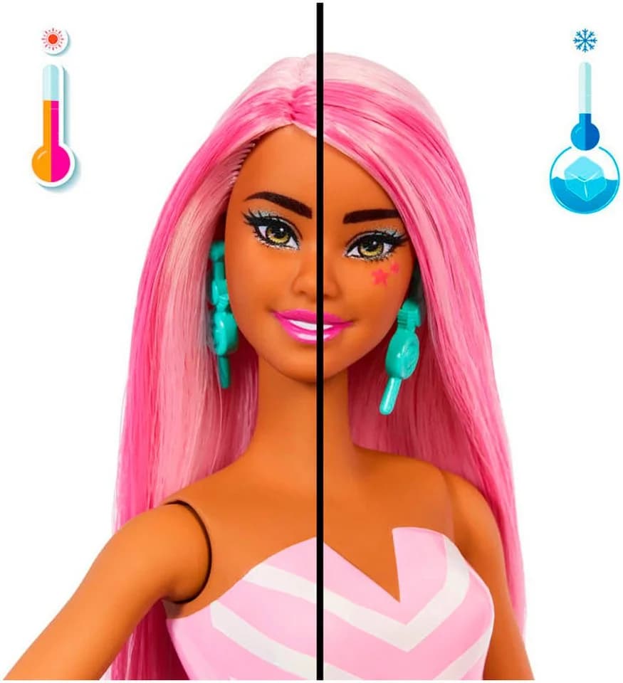 Barbie Anziehpuppe Pop! Reveal Treats Serie - Pinke Puppe mit 8 Überraschungen