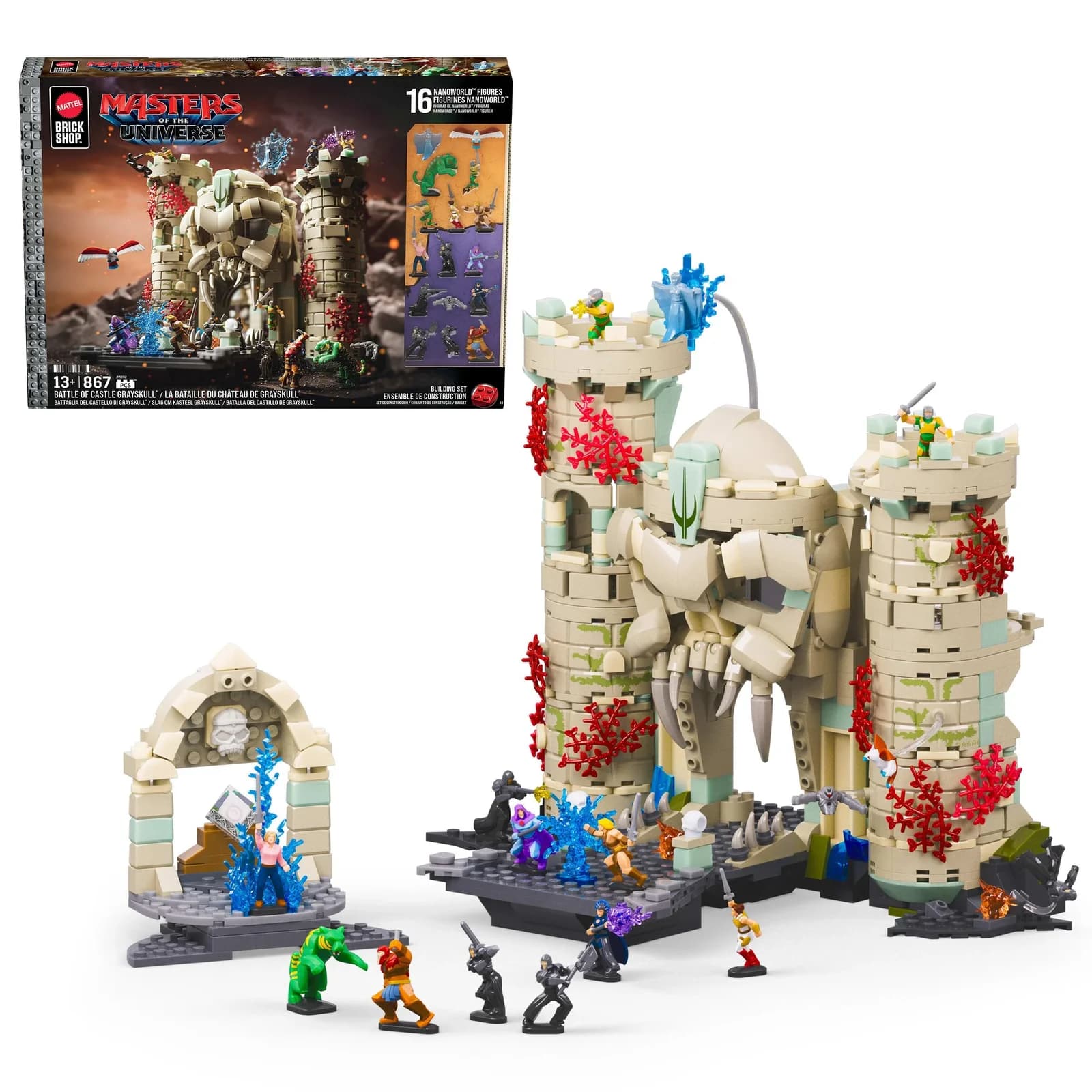 Mattel Brick Shop Masters of the Universe Castle Grayskull Modellbausatz Bunt
