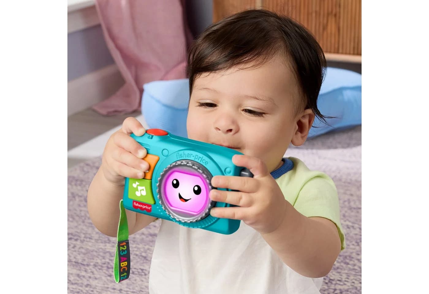 Fisher-Price Lernspaß Aufleuchtende Kamera mit Musik und Lichtern