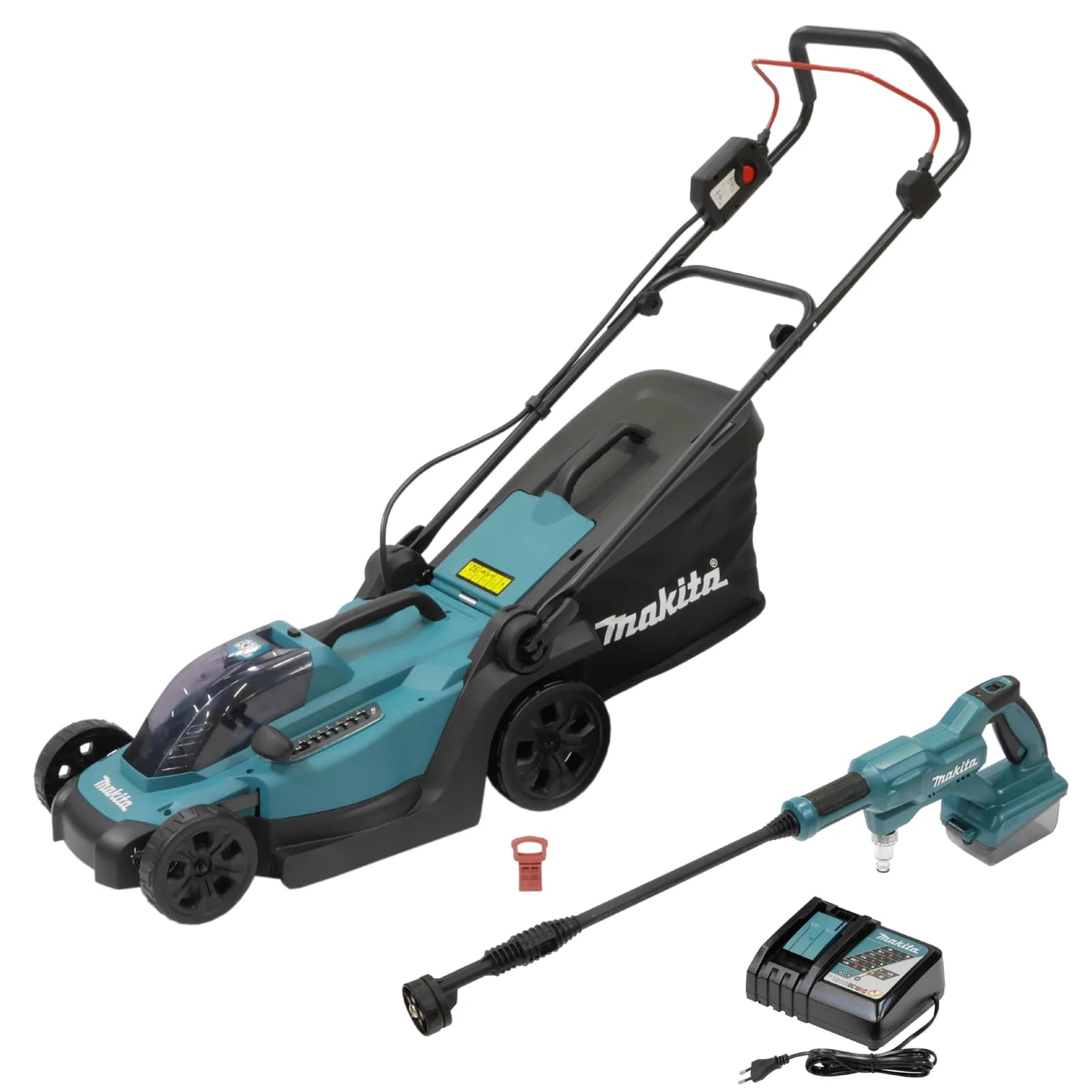 Makita DLX2583T Akku-Rasenmäher Türkis mit Druckreiniger