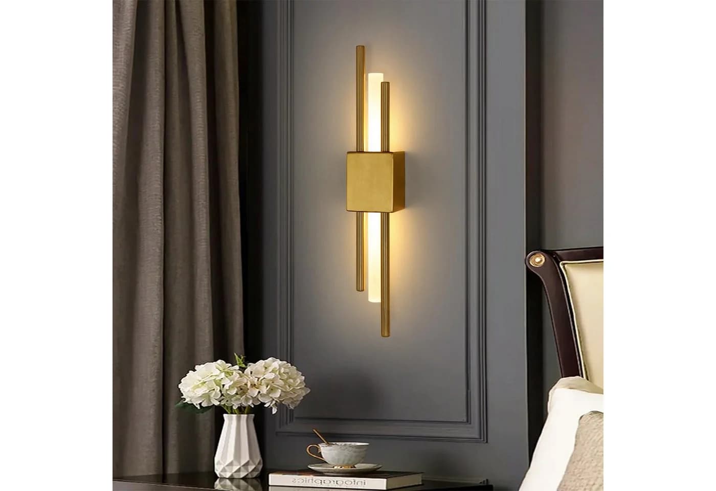 Riserva Wandleuchte Goldene LED Wandleuchte 40cm