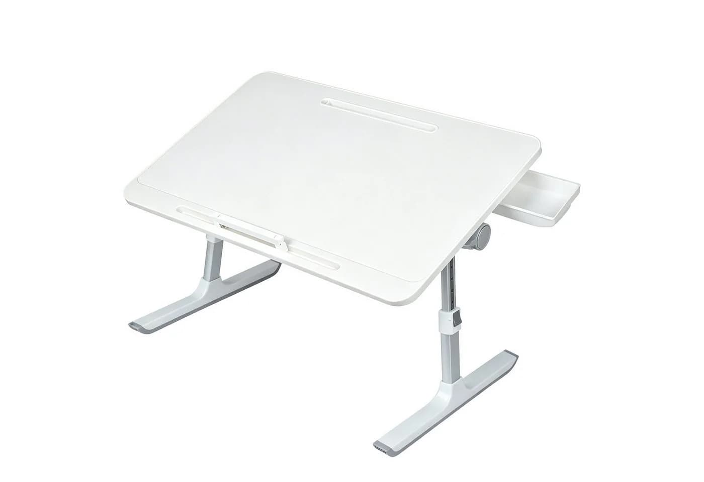 OSTWOLKE Klappbarer Laptoptisch höhenverstellbar weiß