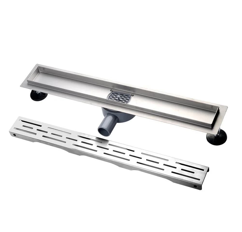 euroharry Duschrinne 360° Schlitz Edelstahl Bodenablauf Flach Slim
