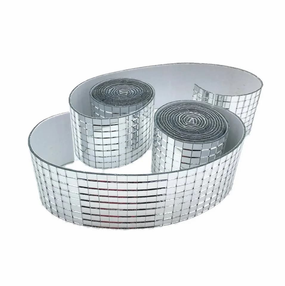 Armena Spiegelfliesen Mosaikfliesen selbstklebend DIY 2 Rollen 5x5mm