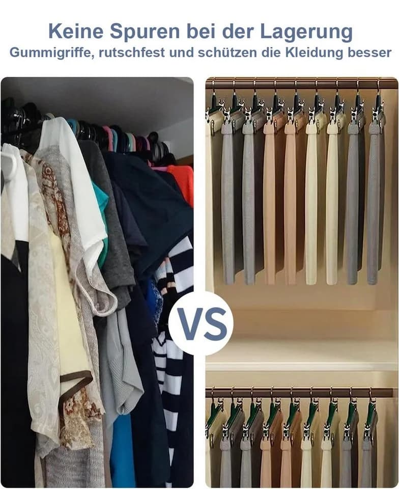 SinLaw Kleiderbügel Hosen 10-tlg. Metall Anti-Rutsch