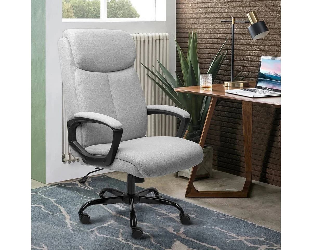 Diyarts Bürostuhl Grau Ergonomisch mit Wippfunktion