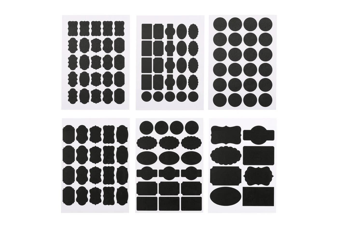 VanHenry Sticker Tafeletiketten selbstklebend 211er Pack inkl. 2 Kreidestifte