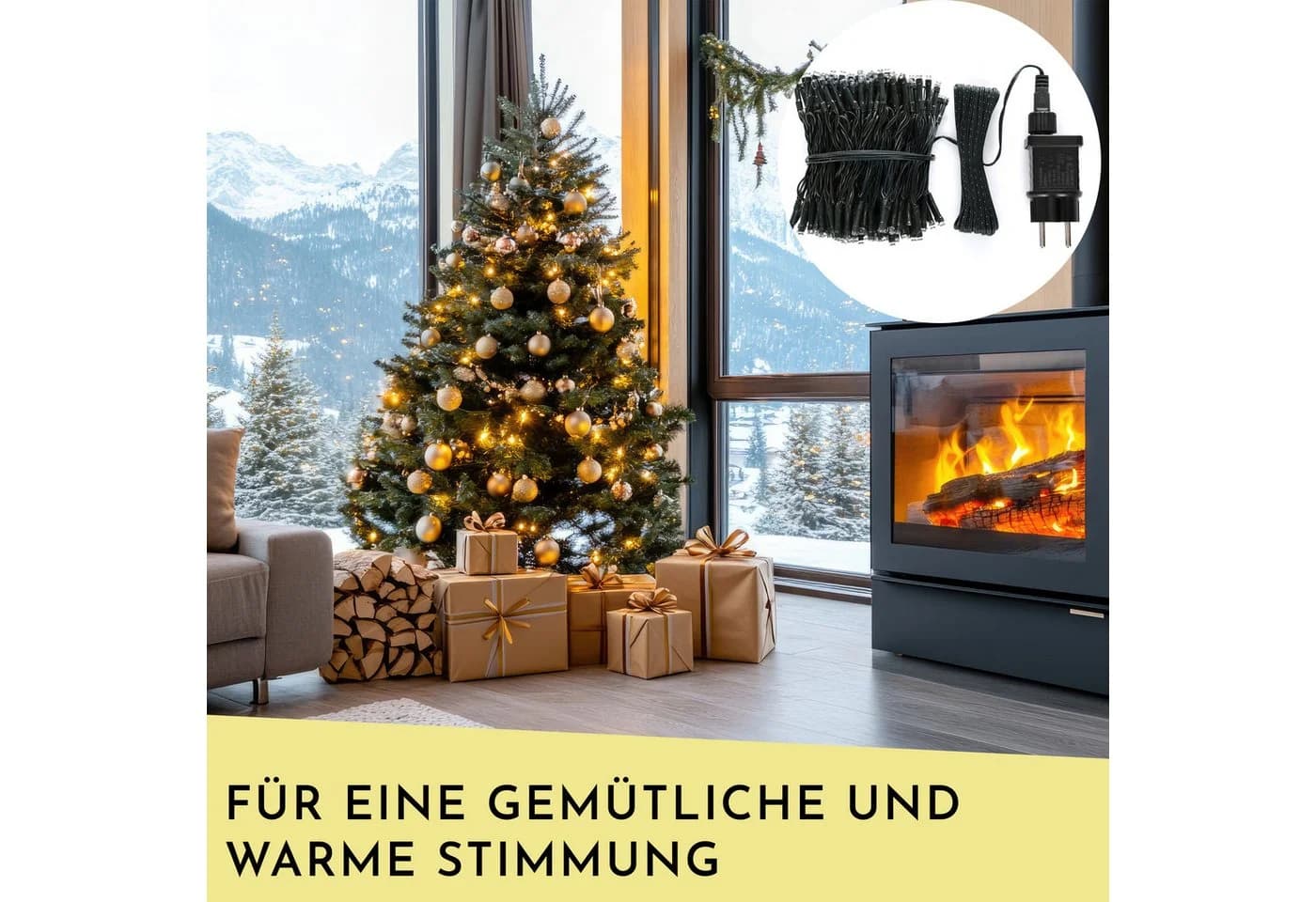 Nordstern LED-Lichterkette WarmWeiß 1200 LEDs 24 m