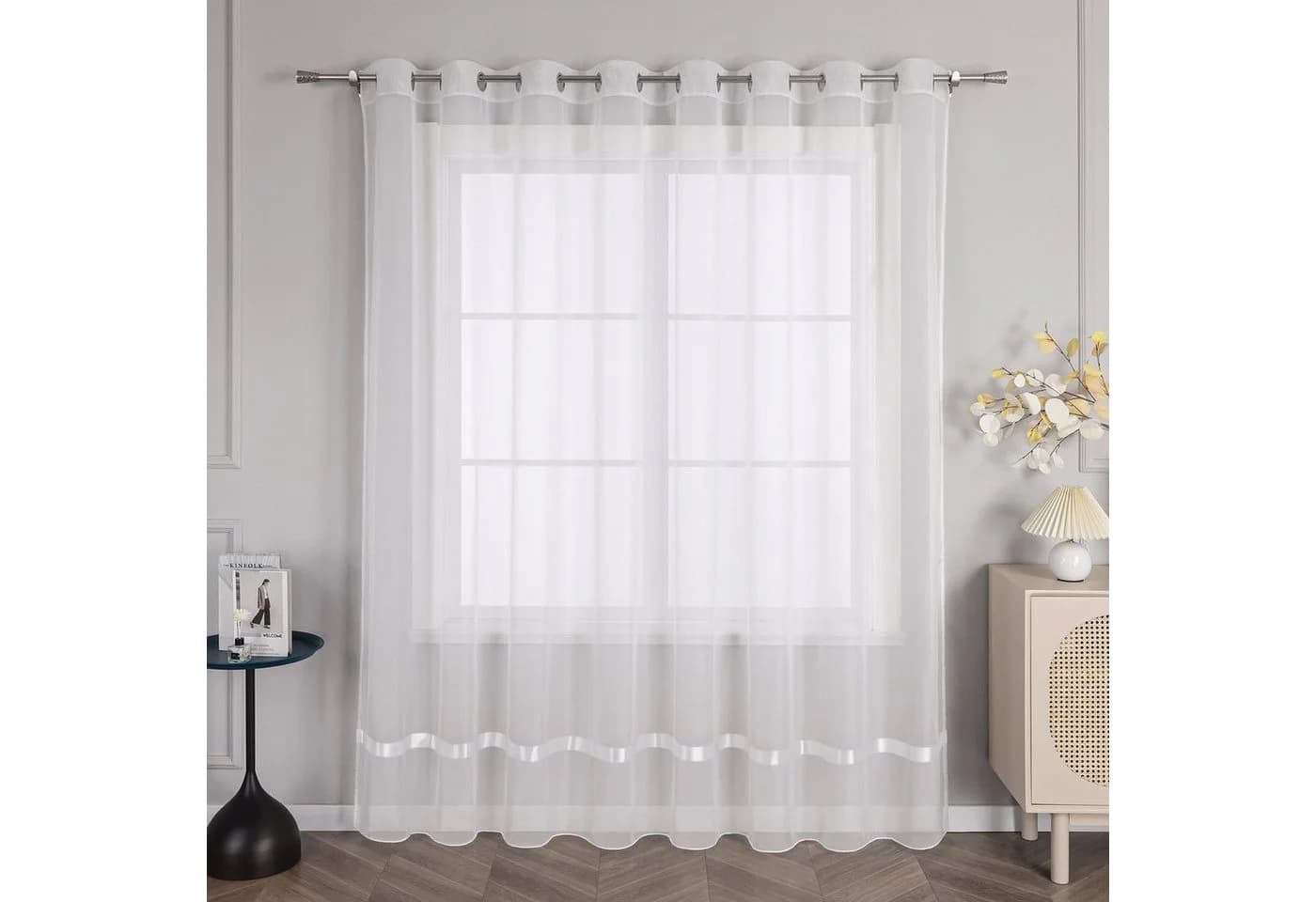 Joyswahl Gardine Maja Transparent mit Satinband