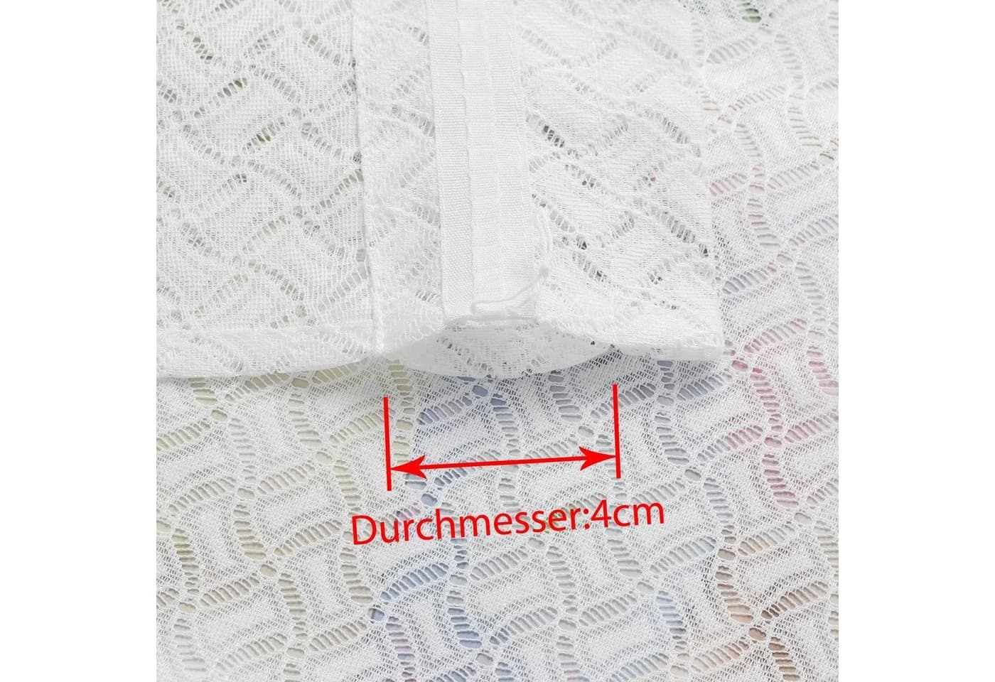 Joyswahl Scheibengardine 2 St. Transparent Karo Jacquard Gardine