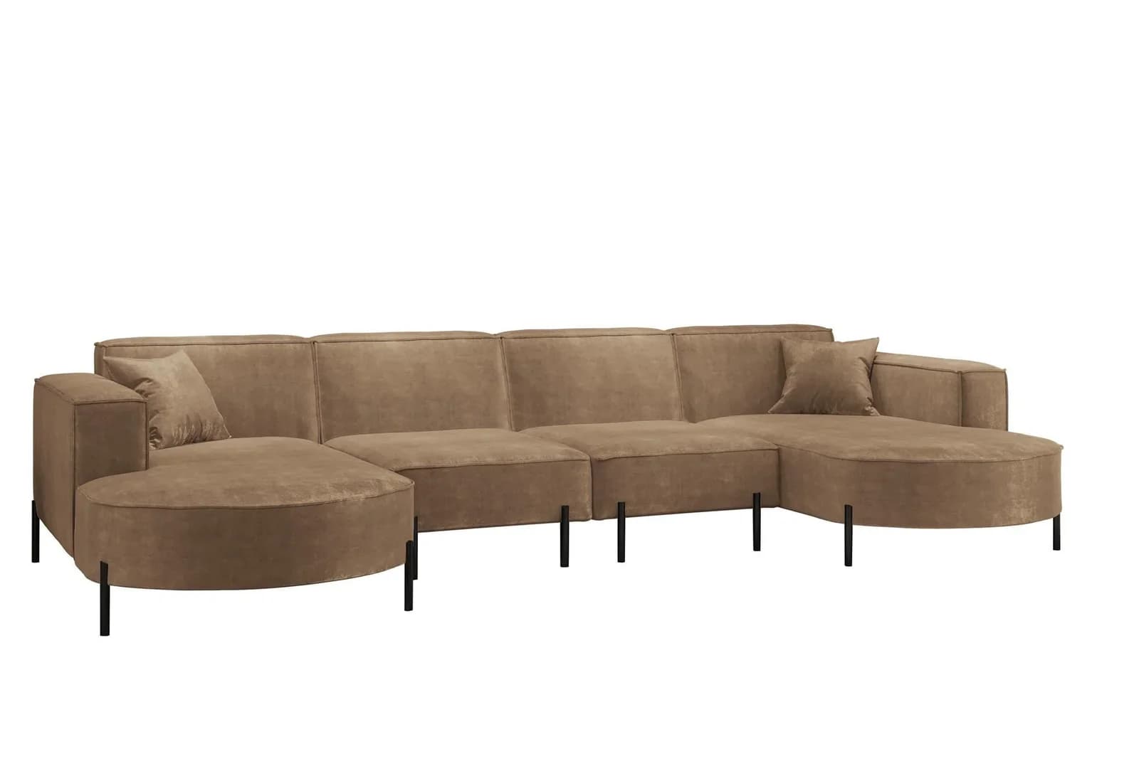 Fun Möbel WOHNLANDSCHAFT Valencia XL Braun Textil
