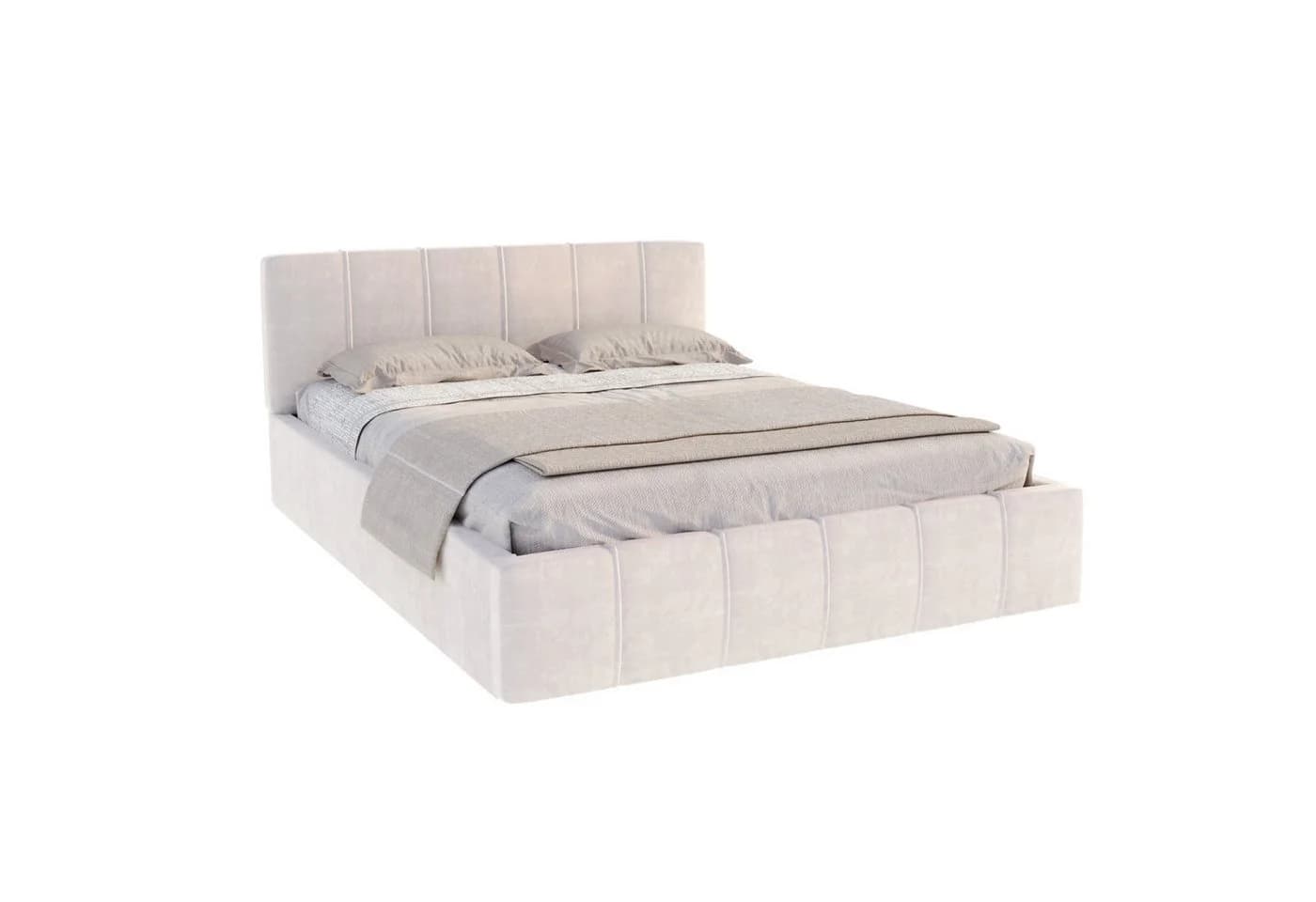 FDM Polsterbett FLORIDA Bettgestell 90x200, 120x200, 140x200, 160x200, 180x200cm Beige
