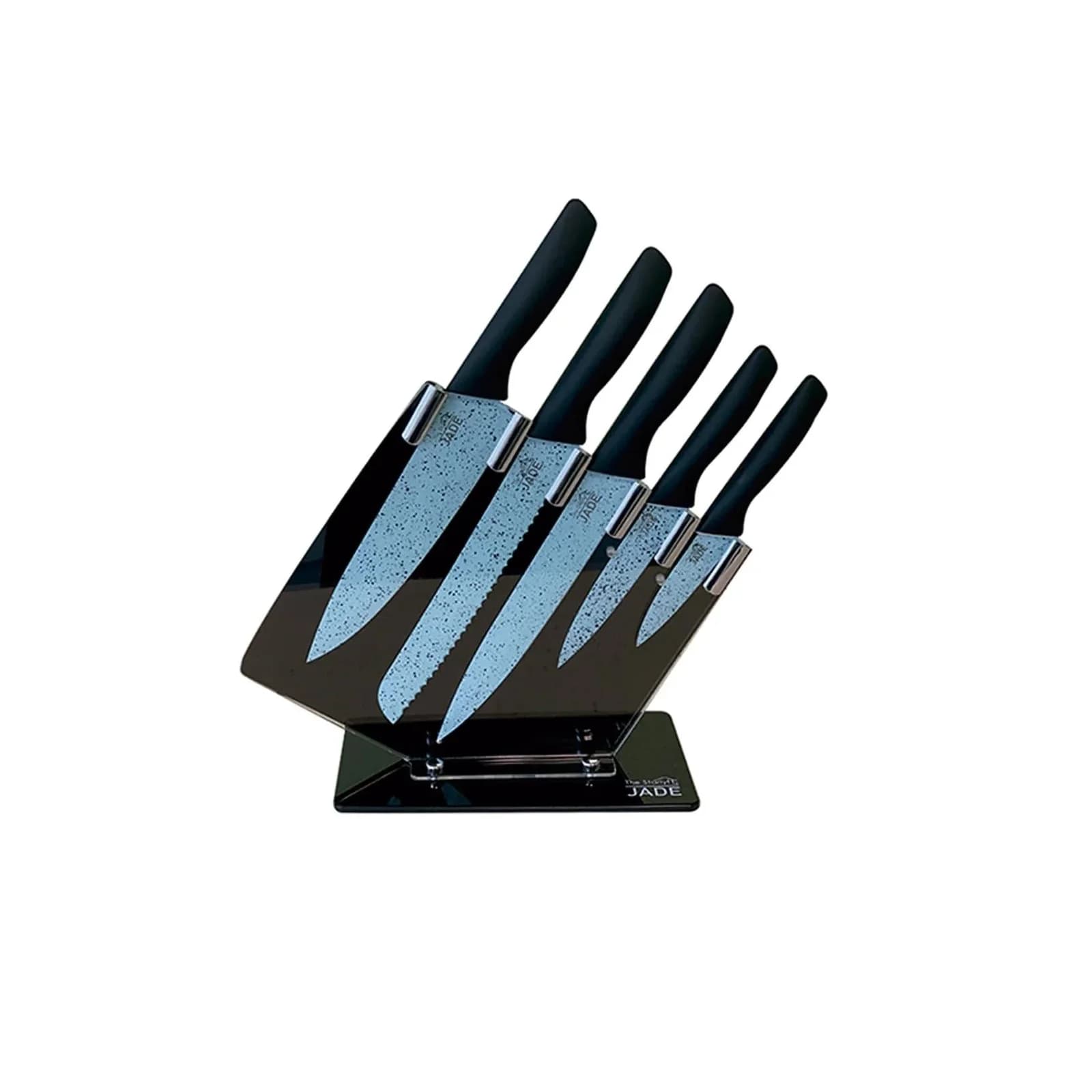 Starlyf® Messerset 6-tlg. mit Acryl-Messerständer Jade Knife Series