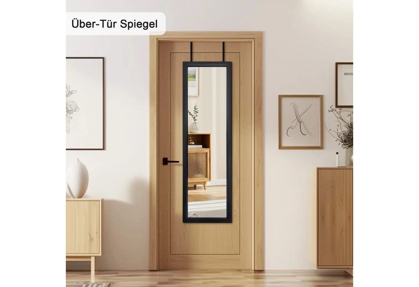 Youyijia Ganzkörperspiegel Schwarz Modern Wandspiegel