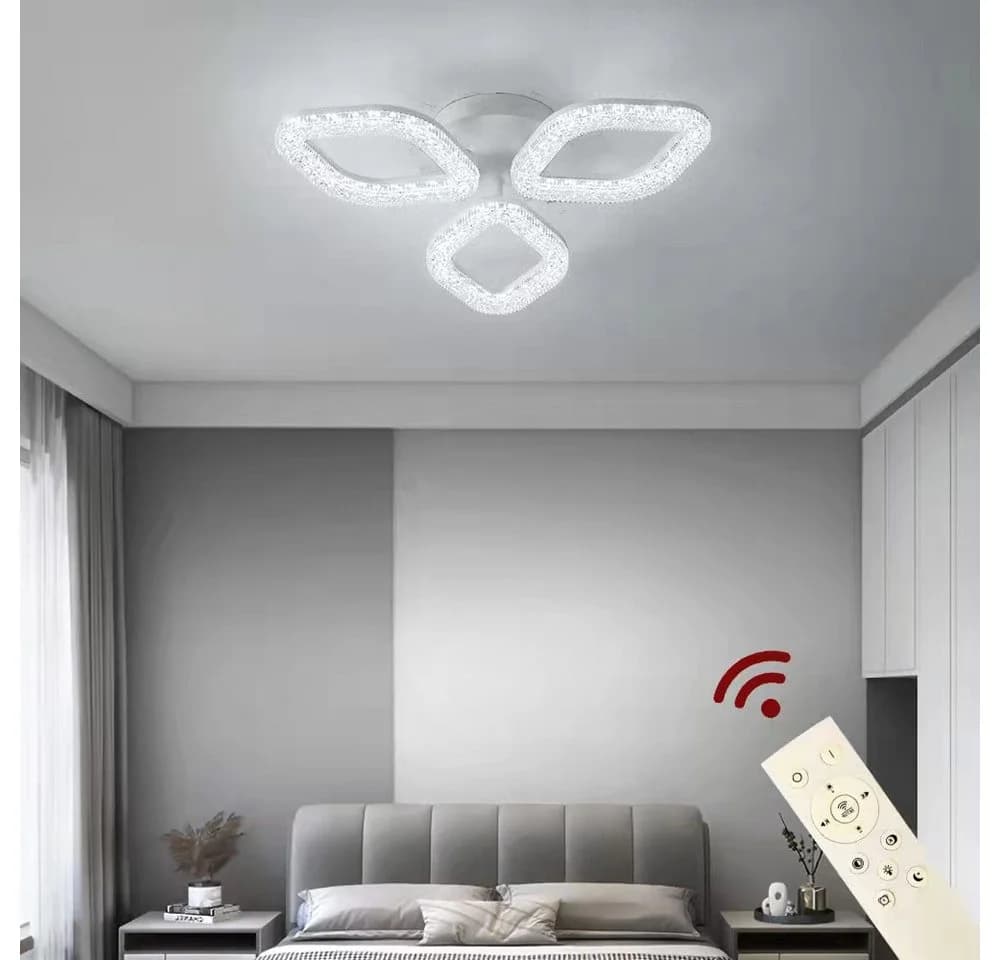 Eurohandisplay LED Deckenleuchte XL DL Fernbedienung Lichtfarbe/Helligkeit einstellbar, LED fest integriert, Einstellbar von Warm- bis Kaltweiß, Lichtfarbe- und Helligkeit mit Fernbedienung einstellbar