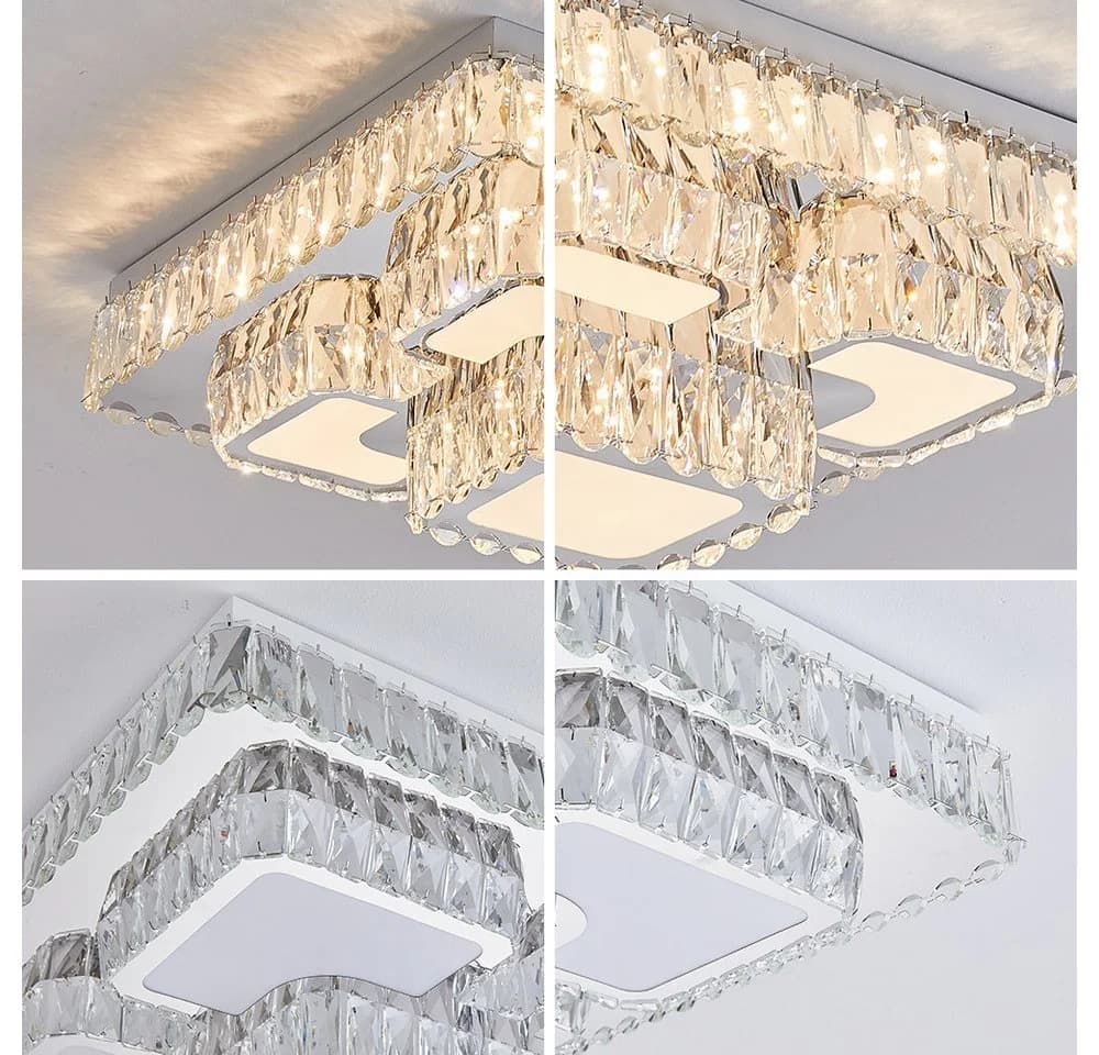 Eurotondisplay LED Deckenleuchte Kristall Lichtfarbe einstellbar