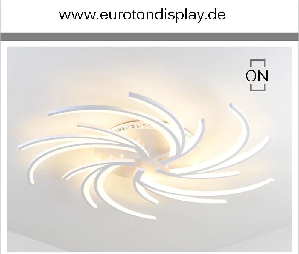 Eurohandisplay LED Deckenleuchte 2042 Fernbedienung Lichtfarbe einstellbar dimmbar, LED fest integriert, Warmweiß, Neutralweiß, Kaltweiß