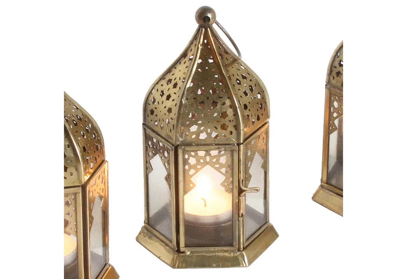 Casa Moro Windlicht Orientalische Teelichthalter Nael Transparent 6er Set