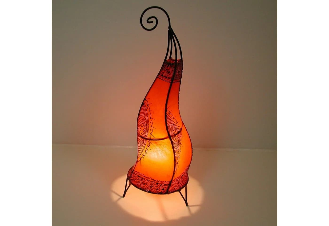 Casa Moro Stehlampe Orientalische Hennalampe Lederlampe Hissan 60 cm