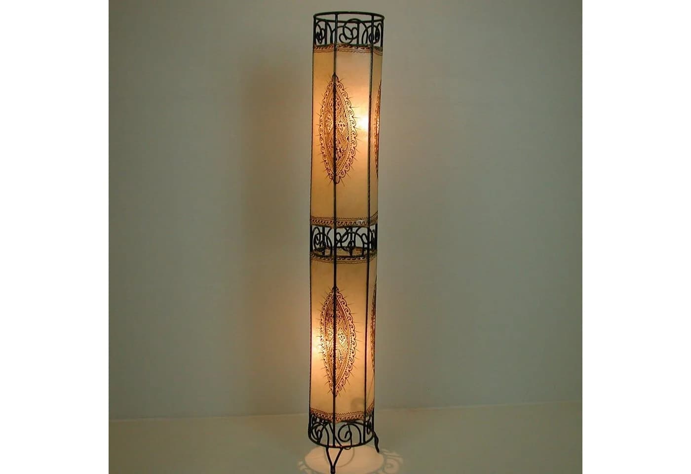 Casa Moro Stehlampe Henna Leder Eisen 100-130 cm