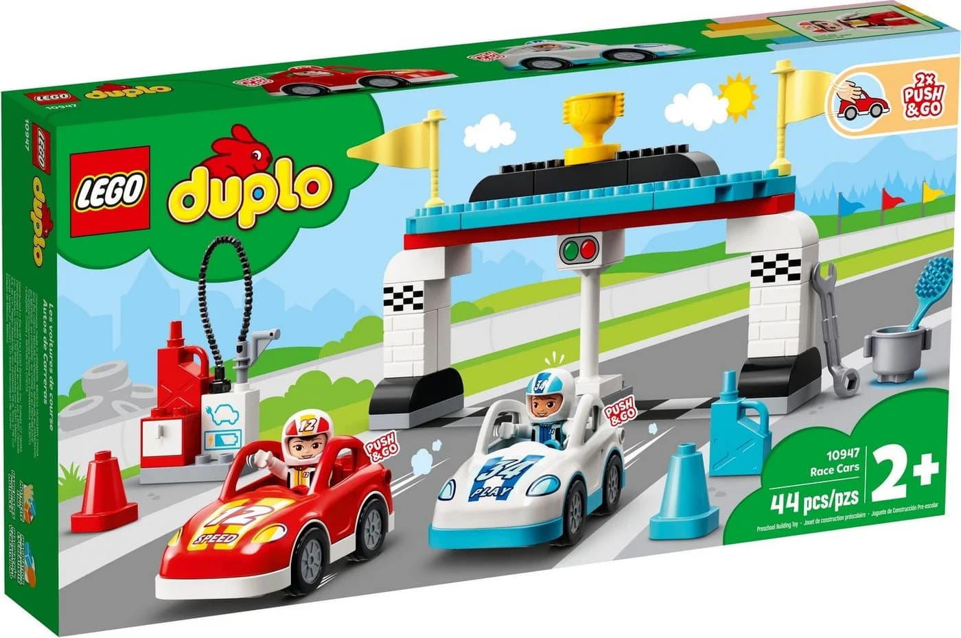 LEGO Duplo 10947 Rennwagen Set Bunt 44 Teile