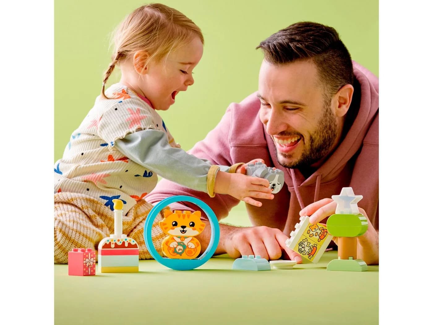 LEGO® DUPLO® 10977 Mein erstes Hündchen & Kätzchen – mit Ton Konstruktionsspielsteine, (22 St)
