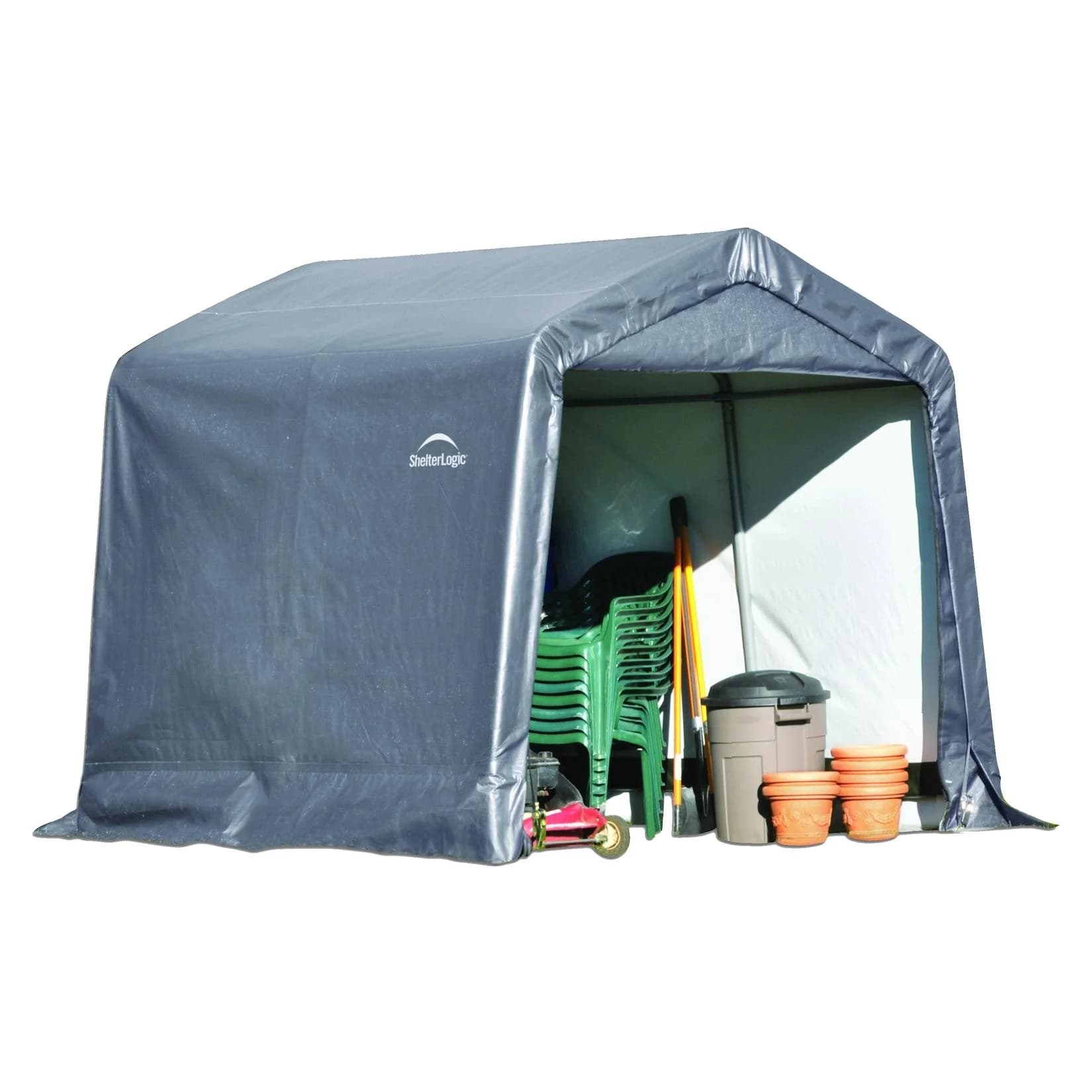 ShelterLogic Foliengerätehaus 240x240 cm Grau