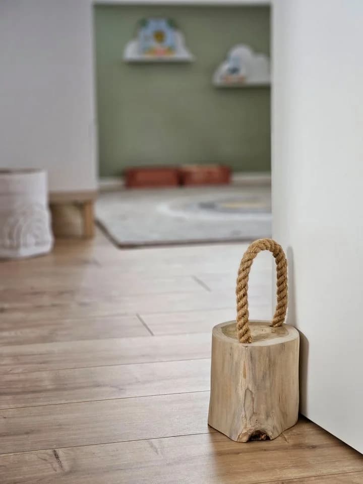 Meinposten Türstopper Holz Maritim Rustikal Teakholz Natur