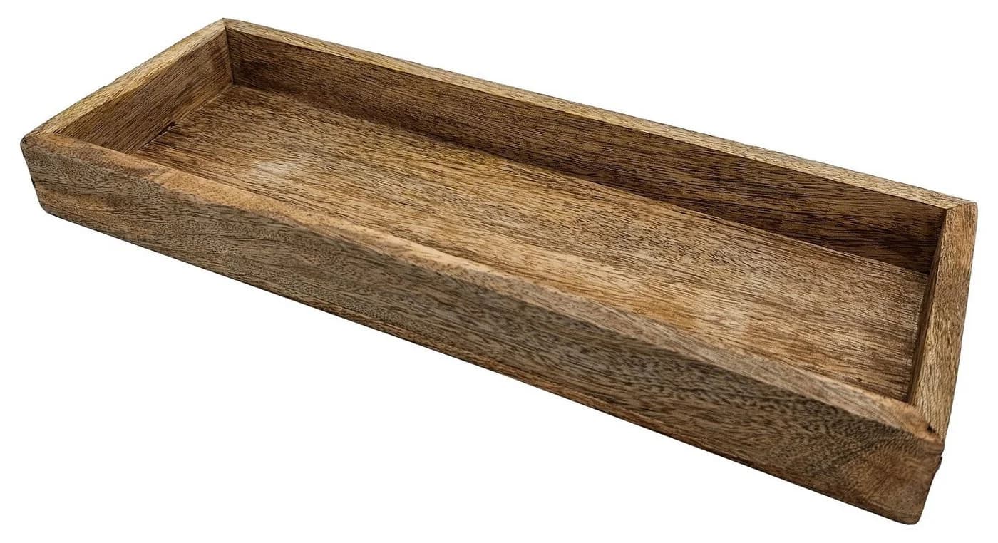 Meinposten Dekotablett Mangoholz 34x12 cm