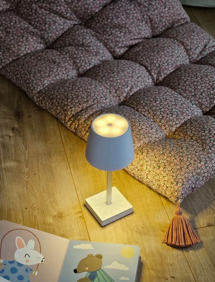 Meinposten LED Nachttischlampe Tischleuchte Touch dimmbar Weiß Silber