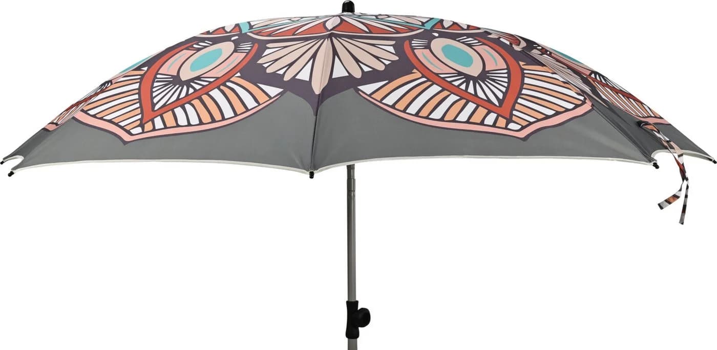 Meinposten Sonnenschirm Marrakesch Grau Knickbar UV 50+ 180 cm