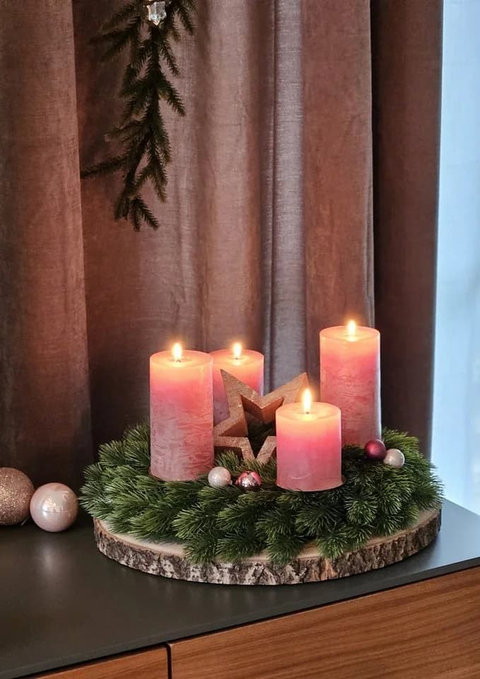 Meinposten Adventskranz Tannenkranz Grün Ø 40cm