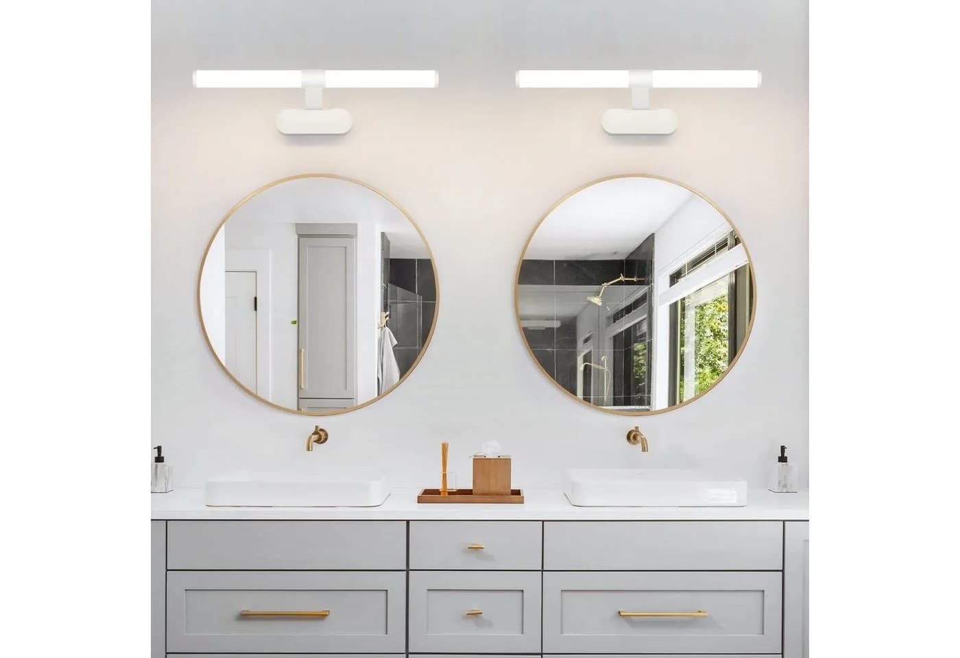 ZMH LED Spiegelleuchte 40CM Neutralweiß Augenschutz Wandmontage