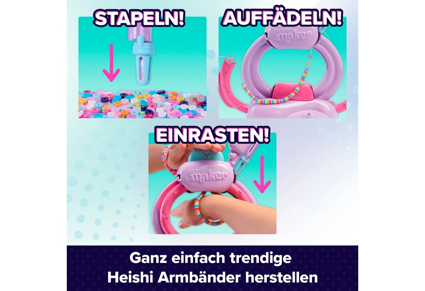 Spin Master Kreativset Cool Maker Stack'd Heishi Armband Studio Bunt