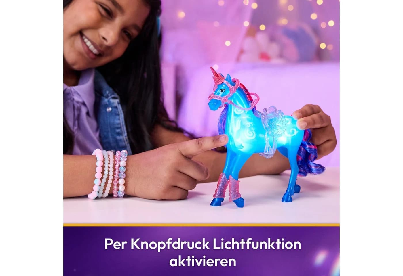 Unicorn Academy Babypuppe Train and Glow River