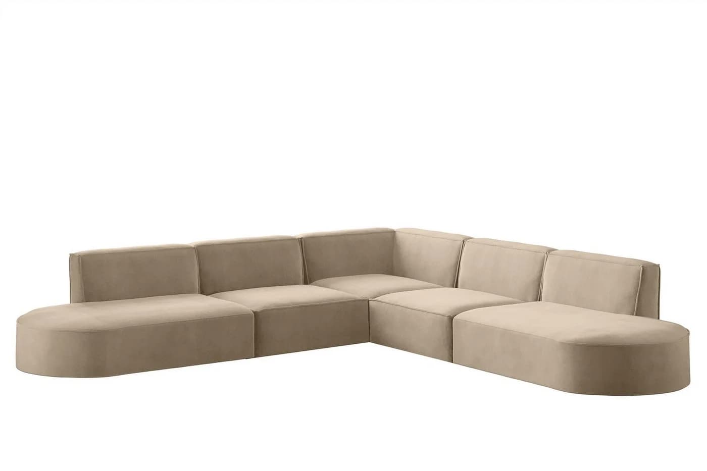 Fun Möbel Ecksofa PALMA Universal Beige Stoff
