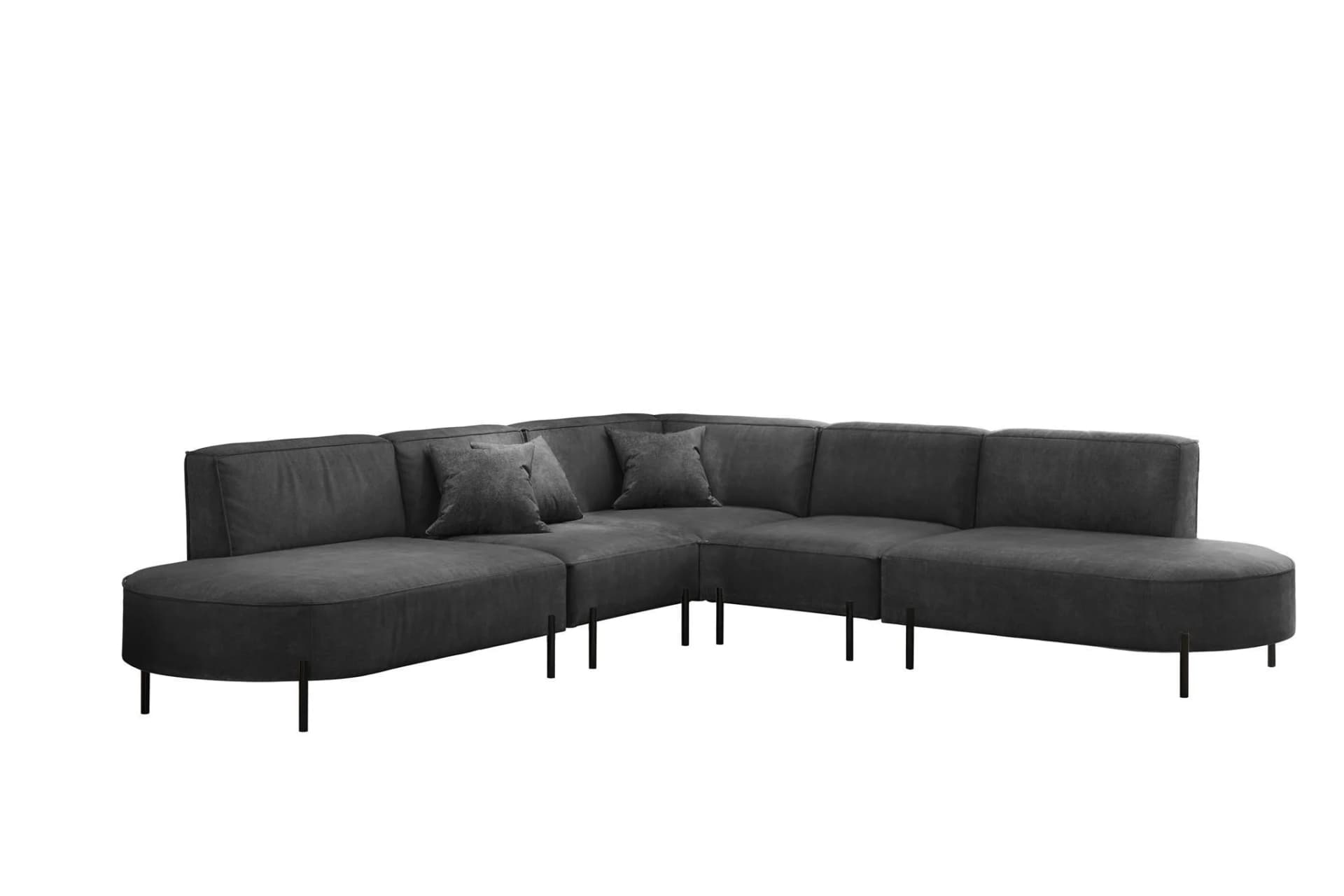 Fun Möbel Ecksofa VALENCIA Universal in Stoff, Rundumbezug