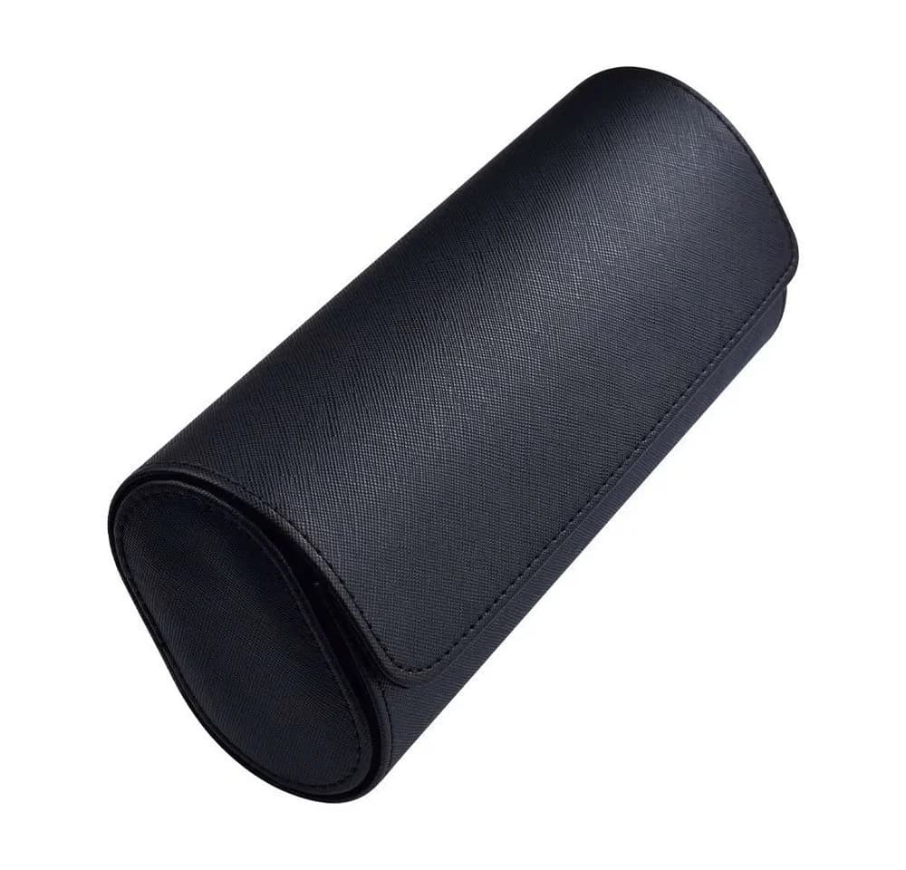 Tidy Uhrenbox für 3 Uhren PU-Leder Schwarz mit herausnehmbaren Kissen
