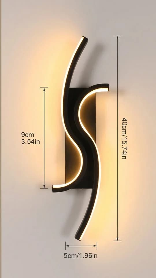 Riserva Wandleuchte Treppenhaus Schwarz Aluminium Eisen