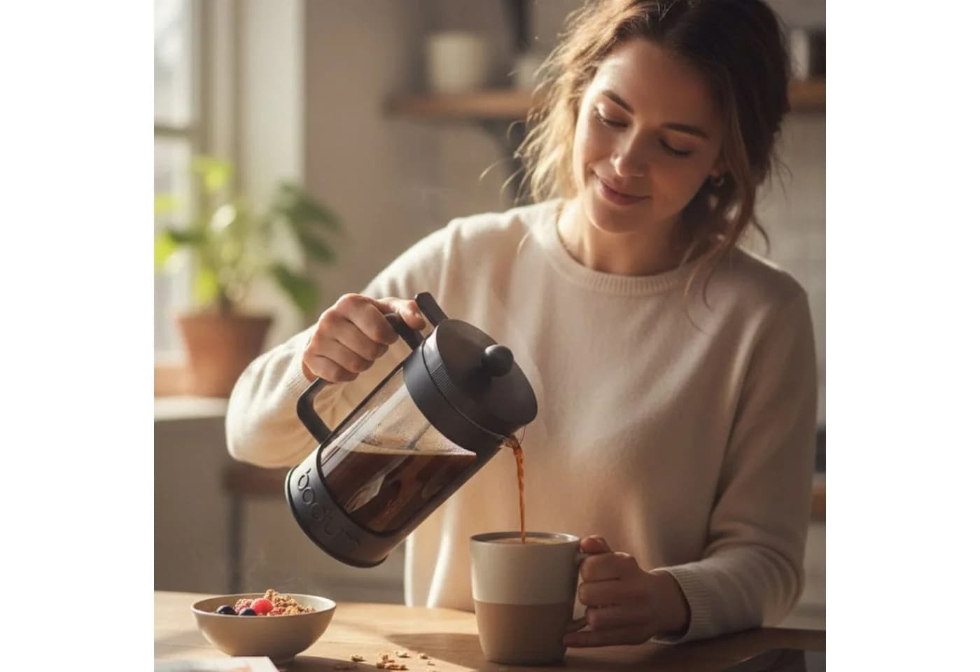 Bodum Kaffeebereiter Schwarz 1 Liter Pressstempel