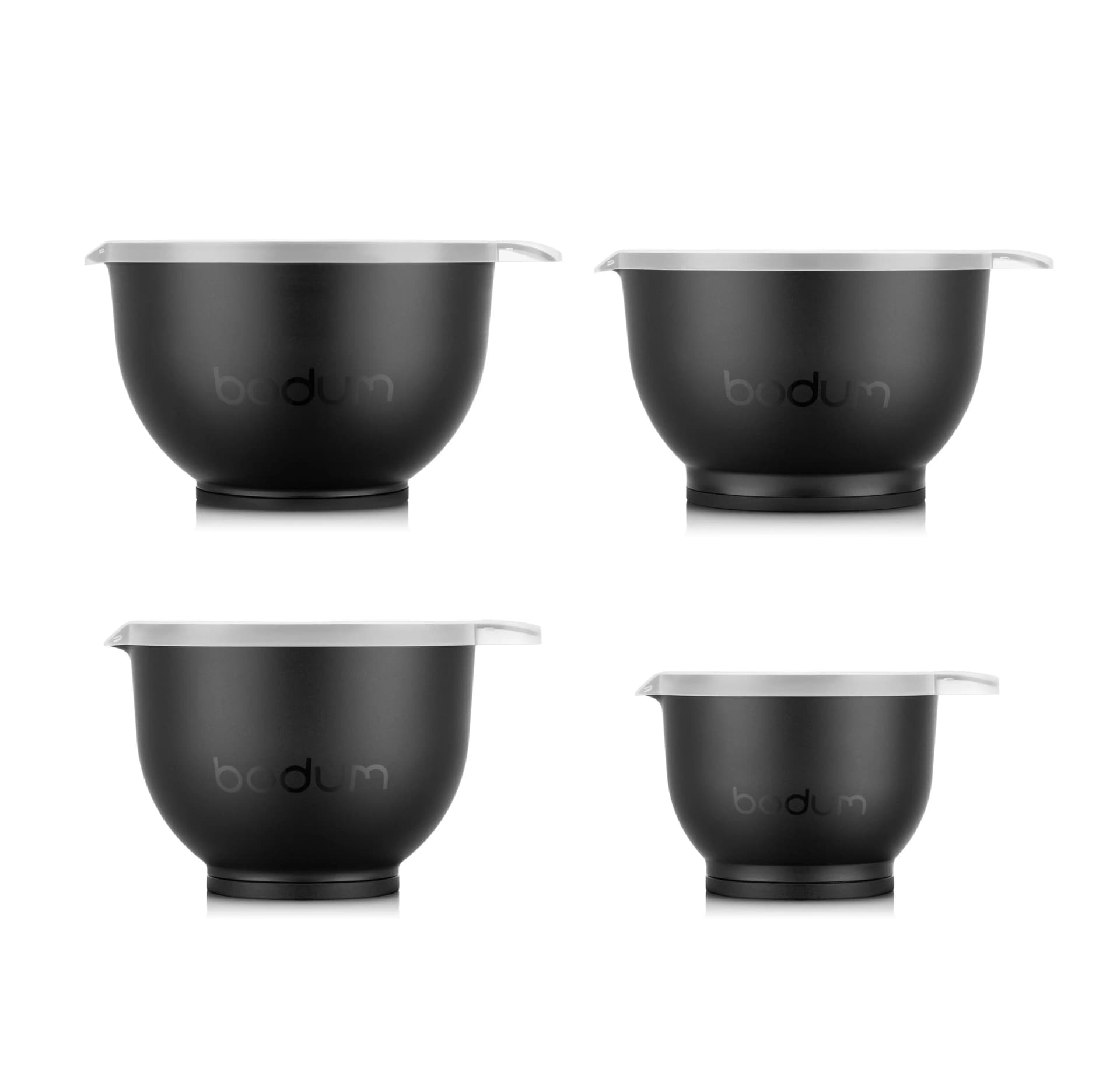 Bodum BISTRO Rührschüssel-Set 4-teilig Schwarz Kunststoff Silikon