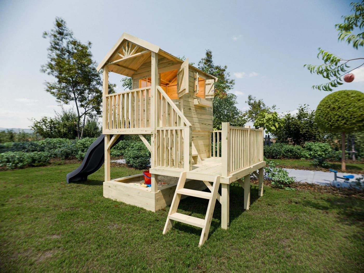 Prestige Garden Stelzenhaus Amsterdam Kiefernholz mit Rutsche