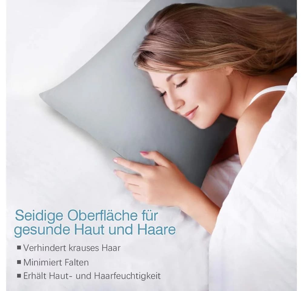 Elegear Kissenhüllen 2er Pack Cooling Grau/Blau Arc-Chill