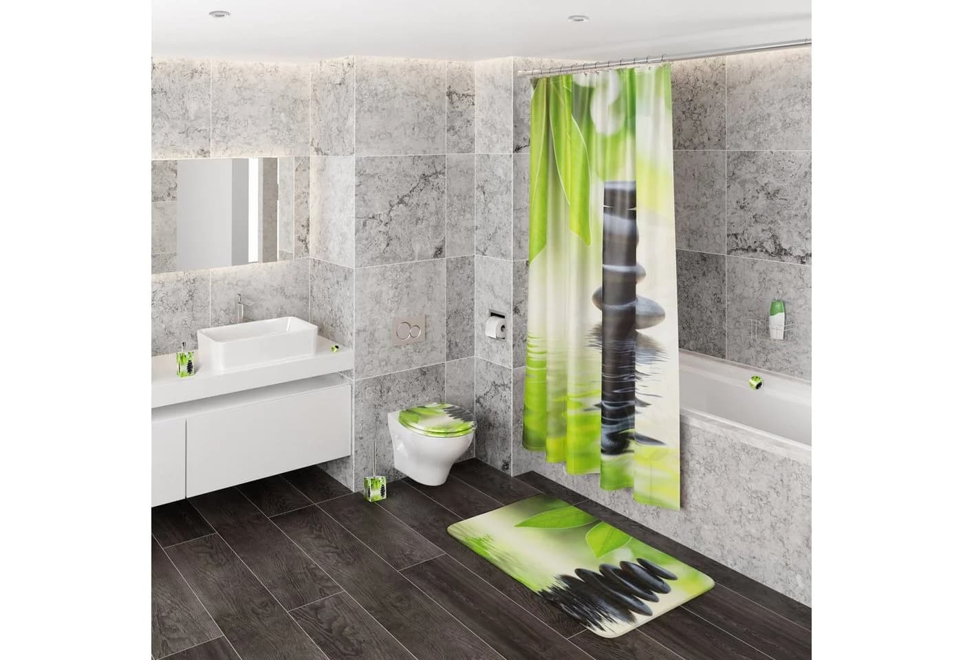 Sanilo Badematte Harmony Rund Polyester Rutschhemmend